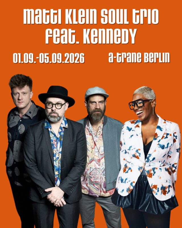 Berlin, this one's going to be an extraordinary five-day run... 🎹🎤
Sept 1–5, 2026: Artist in Summer Residency at @jazzclubatrane with the incredible @kennedyadministration! 😍
We can't wait blending Kennedy's powerful voice with our soul-jazz grooves, playing special arrangements and surprising you five nights in a row. To release this brand-new project to one of our favorite stages in our hometown makes it even more exciting 🔥
🎟 Tickets are on sale now - see you at A-Trane!
#MattiKleinSoulTrio #KennedyAdministration #ATrane #BerlinJazz #SoulJazz
📸 @robcamstuff/@stevenhaberland