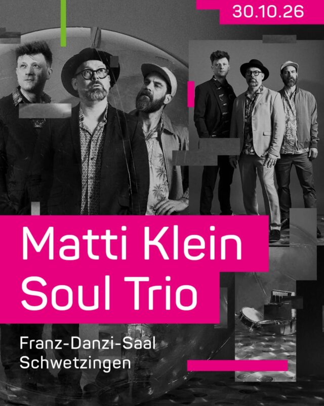 A big one for the fall calendar! 🍂🎹
On October 30, we’re heading to @enjoy_jazz_festival as part of Schwetzinger Jazztage.
We’re thrilled to add this stop to the Bubbleverse journey at one of Germany’s greatest jazz festivals 🫧
🎟 Save the date — see you in Schwetzingen!
#MattiKleinSoulTrio #EnjoyJazz #SchwetzingerJazztage #SoulJazz #LiveOnTour @jazzinitiative.schwetzingen