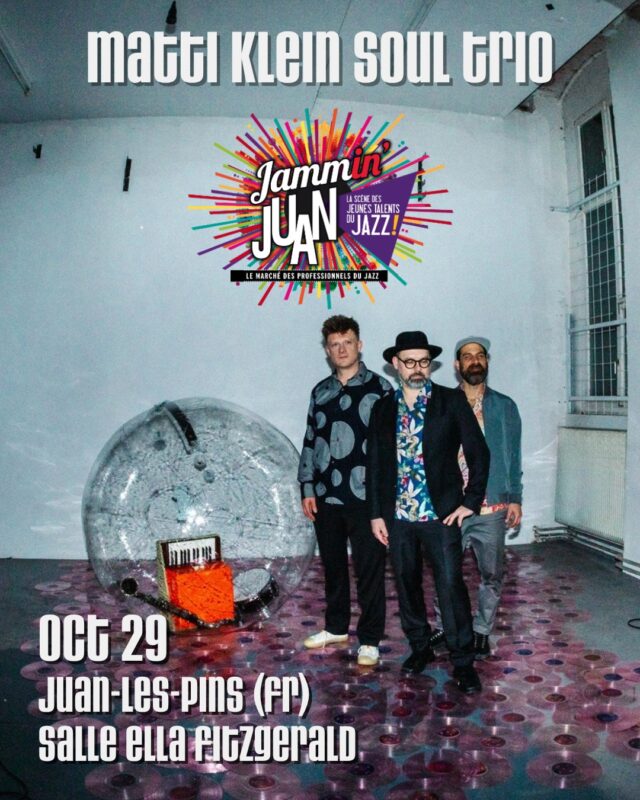 Bonjour Juan-les-Pins! 🇫🇷🎹
We’re excited to be part of Jammin’ Juan 2026 – the showcase-sibling of the legendary @jazzajuan - bringing the Bubbleverse to the beautiful Côte d’Azur and an international crowd of jazz professionals from all over Europe. 🌊☀️

📍 Oct 29 | 6:25 PM
Salle Ella Fitzgerald, Antipolis, Juan-les-Pins

We’re the first-ever German act to hit the stage at this amazing sea-side setting. Let’s hear our groove in France for the first time! 🔥

#MattiKleinSoulTrio #JamminJuan #SoulJazz